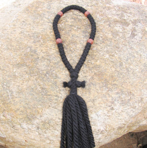 50-Knot Russian Prayer Rope - 4 ply with Wooden Beads