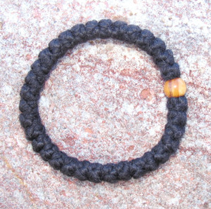 33-Knot Bracelet with Single Bead - 2 ply with Olive Wood Bead