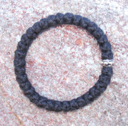 33-Knot Bracelet with Single Bead - 2 ply with Silver Bead