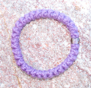 33-Knot Bracelet with Single Bead - 2 ply Lavender