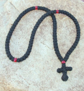 100-Knot Greek Prayer Rope - 4 ply with Red Beads