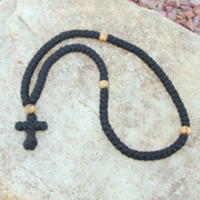 100-Knot Greek Prayer Rope - 4 ply with Olive Wood Beads