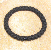 33-Knot Bracelet with Single Bead - 4 ply with Black Bead