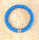 33-Knot Bracelet with Single Bead - 4 ply Adriatic Sea Blue