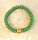 33-Knot Bracelet with Single Bead - 4 ply Pine Green