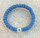 33-Knot Bracelet with Accents -  4 ply Steel Blue
