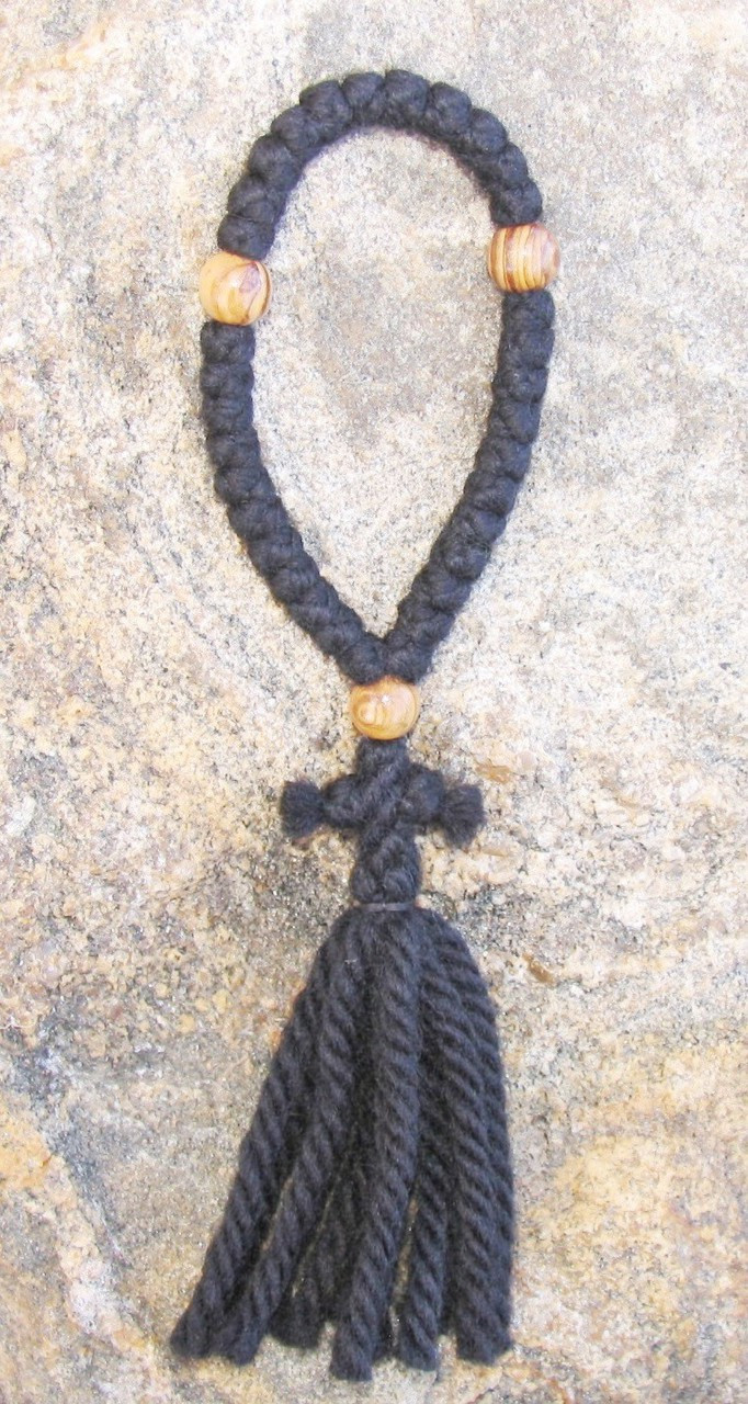 Orthodox Wool 100 knots Prayer Rope handmade by nuns (JP-124