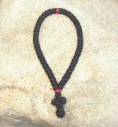 50-Knot Greek Prayer Rope - 4 ply with Red Beads