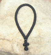 50-Knot Greek Prayer Rope - 4 ply with Black Beads