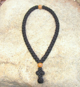 50-Knot Greek Prayer Rope - 4 ply with Olive Wood Beads