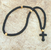 100-Knot Greek Prayer Rope - 3 ply with Olive Wood Beads