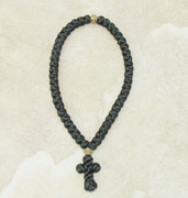 50-Knot Greek Prayer Rope - Satin with Gold Metallic Bead