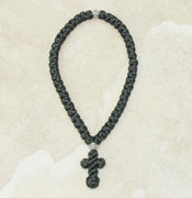 50-Knot Greek Prayer Rope - Satin with Silver Metallic Bead