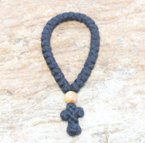 33-knot Greek Prayer Rope - 4 ply with Olive Wood Bead