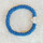 33-knot Bracelet with Cross Bead - 2 ply Cobalt Blue