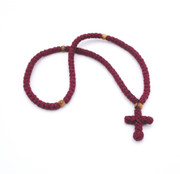 100-knot Greek Prayer Rope - 2 ply Red