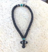 50-knot Greek with Accents - 2 ply with Green Beads