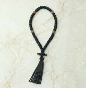 50-knot Russian Prayer Rope - with Olive Wood Beads