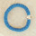 33-knot Bracelet with Cross Bead - 4 ply Steel Blue