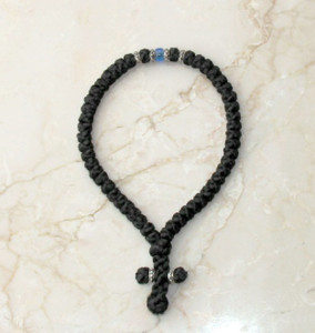 50-knot Greek with Accents - with Blue Beads