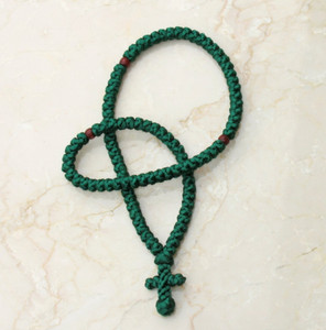 100-knot Greek Prayer Rope - Forest Green