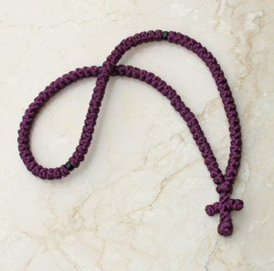 100-knot Greek Prayer Rope - Plum