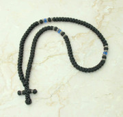 100-knot Greek with Accents - with Blue Beads