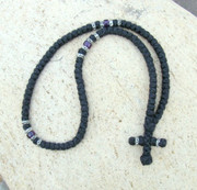 100-knot Greek with Accents - 2 ply with Purple Beads
