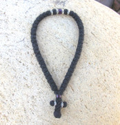 50-knot Greek with Accents - 2 ply with Purple Beads