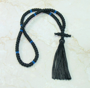100-knot Russian Prayer Rope - with Blue Beads
