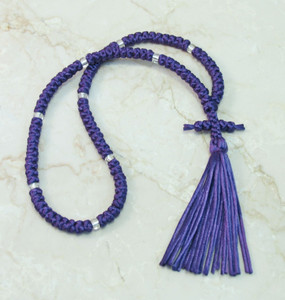 100-knot Russian Prayer Rope - Purple