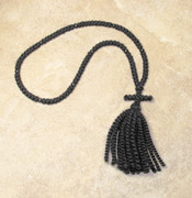 100-knot Russian Prayer Rope - 2 ply with Black Wood Beads