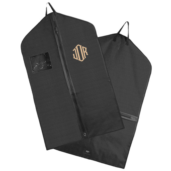 Monogrammed Hanging Garment Bag for Dress/ Suit Black FREE SHIP
