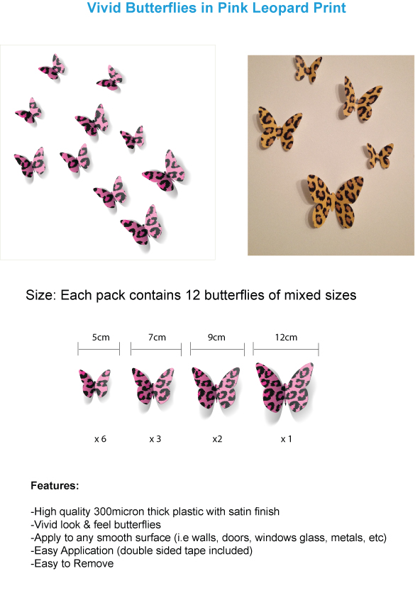 3D butterfly wall stickers / wall decors