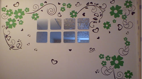 flowers and hearts wall stickers