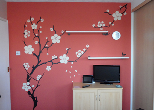 plum blossom wall sticker