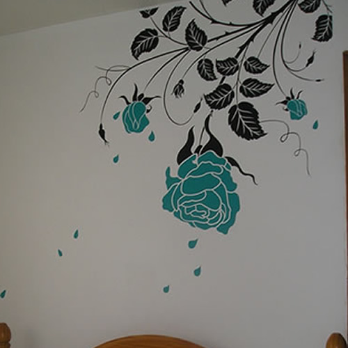 Stylish Rose Wall Sticker