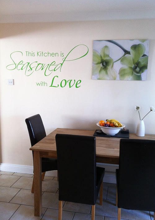 Kitchen is seasoned with love wall quote sticker