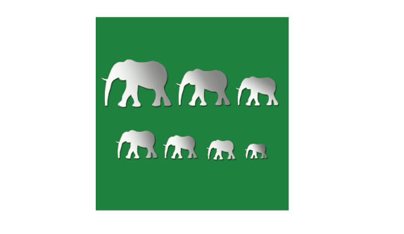 african elephant mirror wall stickers