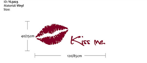 Kiss Me Lip Wall Sticker