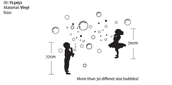 Kids & Bubbles Wall Sticker