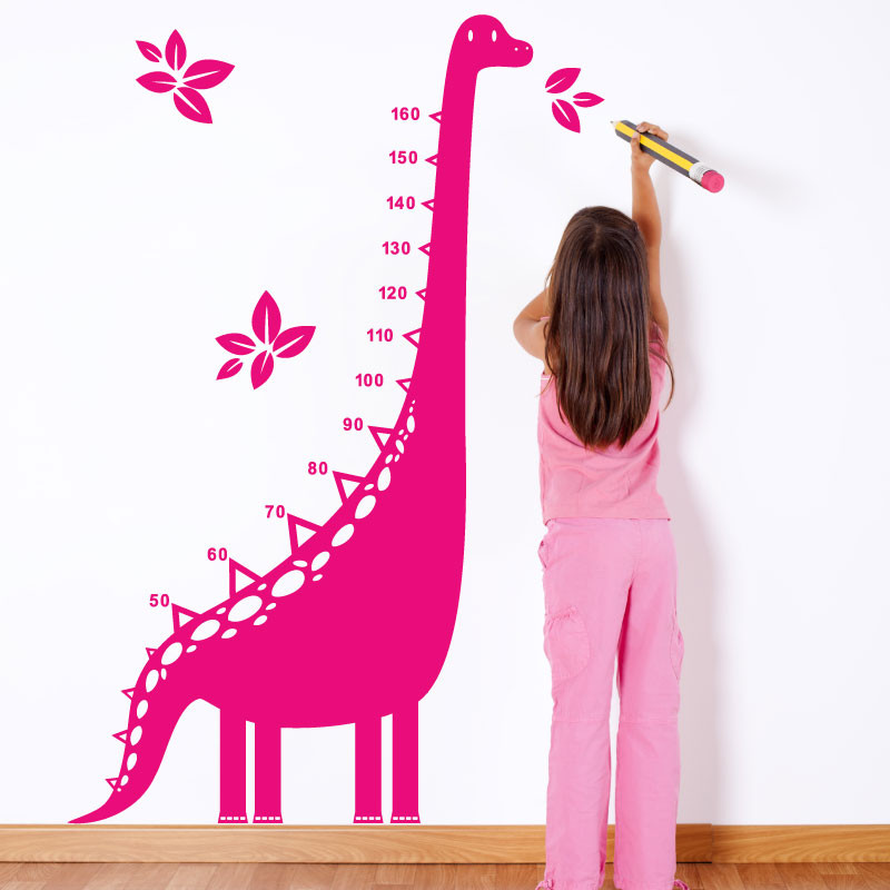 dino height chart kids wall sticker 5034 - stickers wall