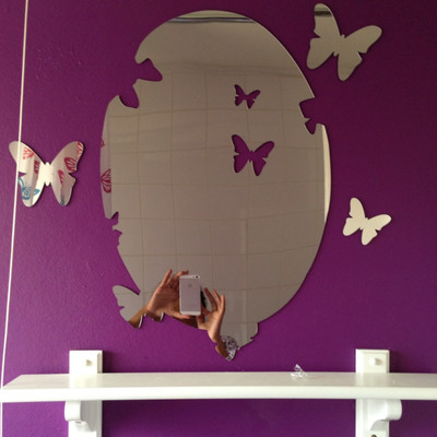 butterfly mirror wall stickers