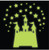 glow in the dark fairy tale castle wall sticker