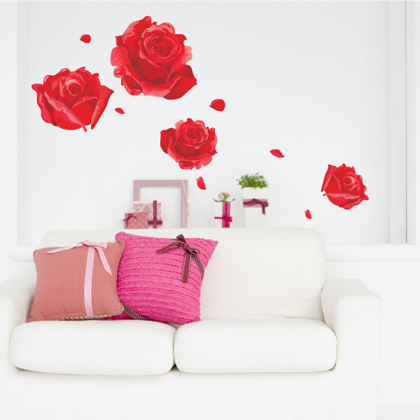 Roses Wall Sticker 8947 - Stickers Wall