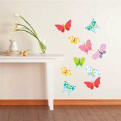 colour butterflies wall stickers