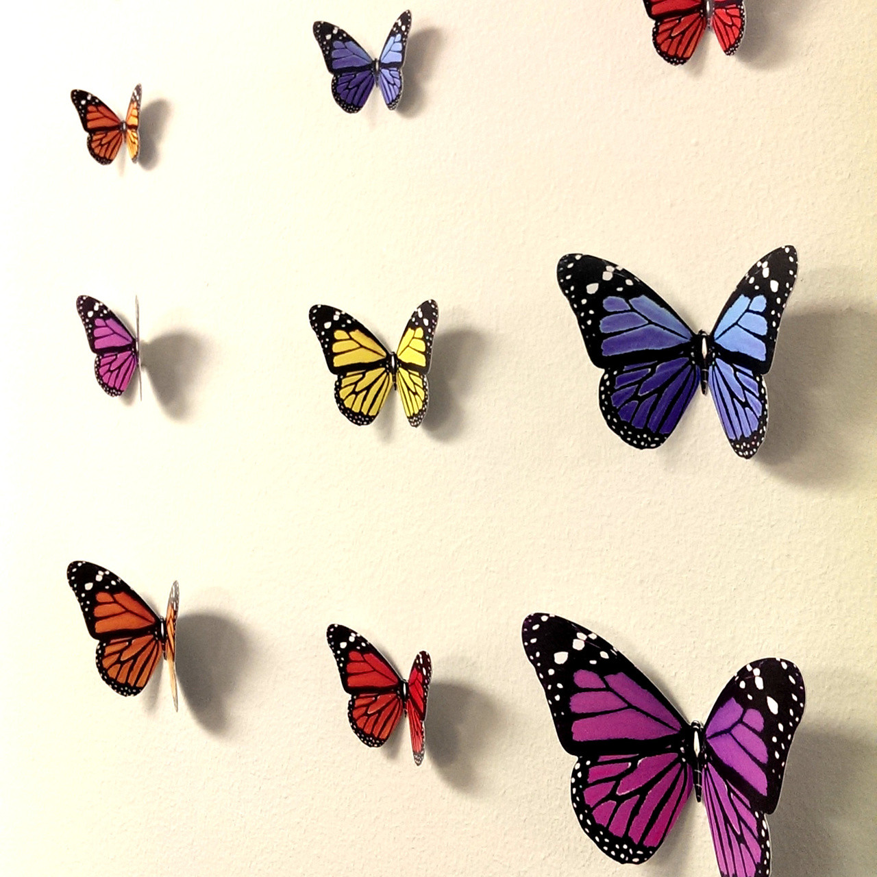 3D Monarch Butterfly Wall Stickers 7009 - Stickers Wall