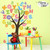 Alphabet and numbers tree wall sticker