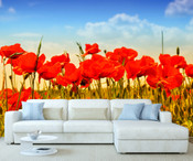 Red Poppy Flowers Wall Mural