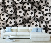 Giant Footballs  Wall Mural